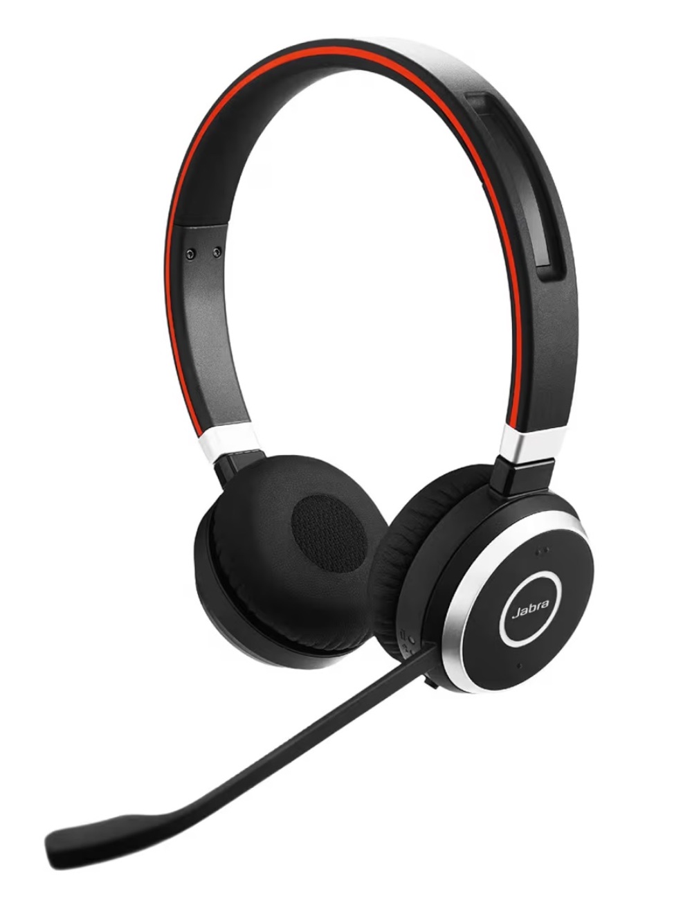 Like New Jabra Evolve 65 Headset in Black with Red Trim
